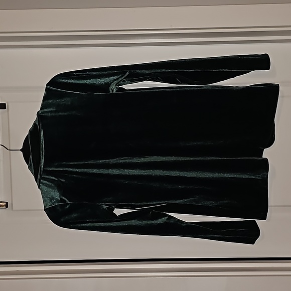 Pink Rose x Dry Goods Evergreen Velour Long Sleeves Cardigan Jacket XS NWT - Picture 14 of 16